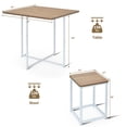 thumbnail image 4 of Giantex Ensemble de Salle à Manger 5 Pcs, Ensemble de Table Gain de Place pour Pub, Café, Naturel, 4 of 8