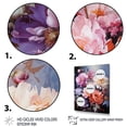 thumbnail image 3 of Designart "Oriental Creation Peachy Floral Display" Asian Floater Framed Wall Art Living Room, 3 of 7