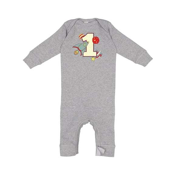 Inktastic 1st Birthday Outer Space Theme Baby Romper Coveralls