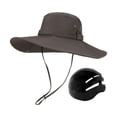 thumbnail image 3 of Gorra de pescador, sombrero de pesca, sombrero de verano cómodo y resistente a los impactos para el sol con cabeza Verde oscuro, 3 of 9
