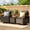 Gray, variant on MEISSALIVVE 7-Piece Patio Furniture Set, Outdoor Rattan Conversation Set with 2 Swivel Rocker Chairs, 3-Seat Sofa, 2 Ottomans & Coffee Table, Gray
