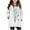 White, variant on CYRBOKO Girls Suede Coats with Hood, Thermal Fleece Lined Long Sleeve Full Zip Winter Outerwear Light Blue Size 10-12 T