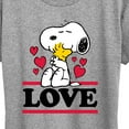thumbnail image 3 of Peanuts - Love Snoopy Woodstock - Women's Short Sleeve Graphic T-Shirt, 3 of 6