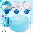 thumbnail image 3 of Cheer Collection Microplush Bean Bag and Stuffed Animal Storage Case, Sky Blue, 3 of 5