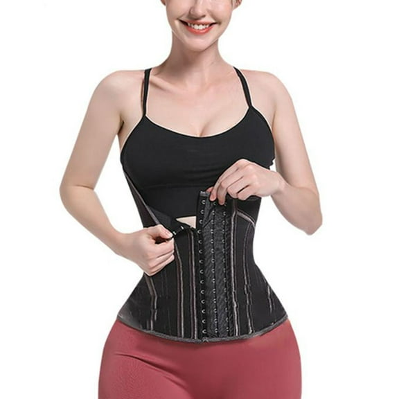SWSMCLT Women's Postpartum Shapewear Tummy Control High Compression Hook Waist Belt Waist Trainer Slim Tight Thin Black 18
