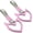 Pink+silver, variant on 2PCS Heart shaped Car Handle Straps, Heart Car Accessories, Ring Hearts Shaped Cars Hand Strap Drift Charm, Universal Handle Keychains Accessory Suitable for Cars Bus (Red+black)