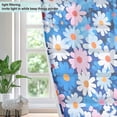 thumbnail image 4 of Yayeee Window Curtains Light Filtering 63"x42" Grommet Panel Pair Home Living Room Decor, Blue Daisy, 4 of 7