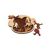 Project Genius Inc. Monkey Madness Puzzle - Laser-Cut Wooden Logic Game