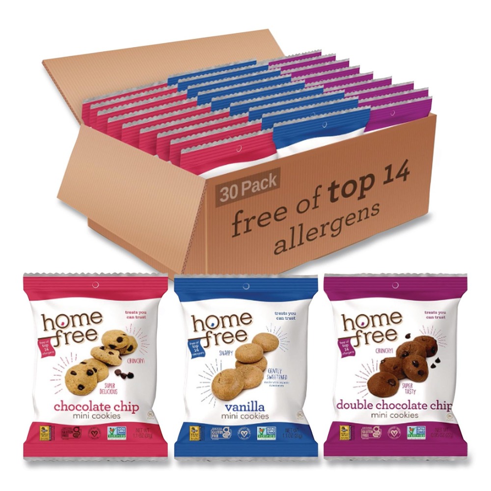 1.1 oz/0.95 oz/1.1 oz Gluten Free Mini Cookies Variety Pack (30/Carton)