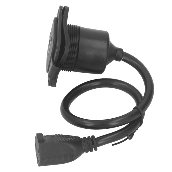AC Port Plug, 125V US Plug Moisture Resistance Flange Inlet Rubber NEMA 5-15 RV AC Power Inlet Plug for Boat