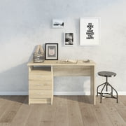 Tvilum Whitman 3 Drawer Office Desk with 1 Shelf for Adults, Oak Structure