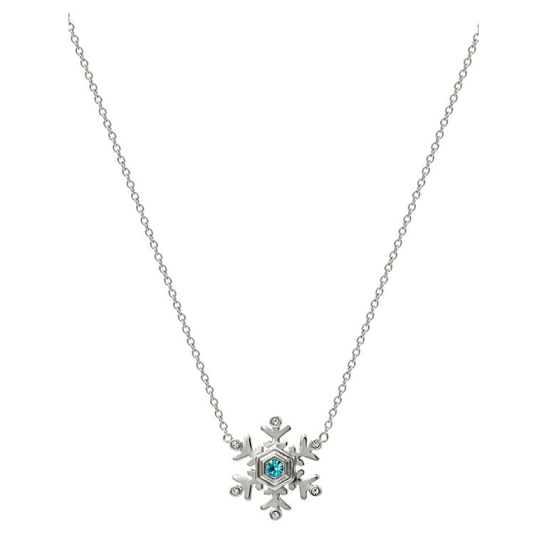 Connections from Hallmark Women's Crystal Stainless Steel Snowflake  Pendant, 18 Chain 