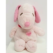 TY Pluffies - SNOOPY the Dog Pink (NO Music) (11.5 inch) Soft Plush