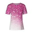 thumbnail image 4 of Herrnalise Women's Sequin Tops Sparkly Glitter Blouses Sequined Short Sleeve Shirts for Holiday Club Night Gear up for greatness for less, 4 of 4