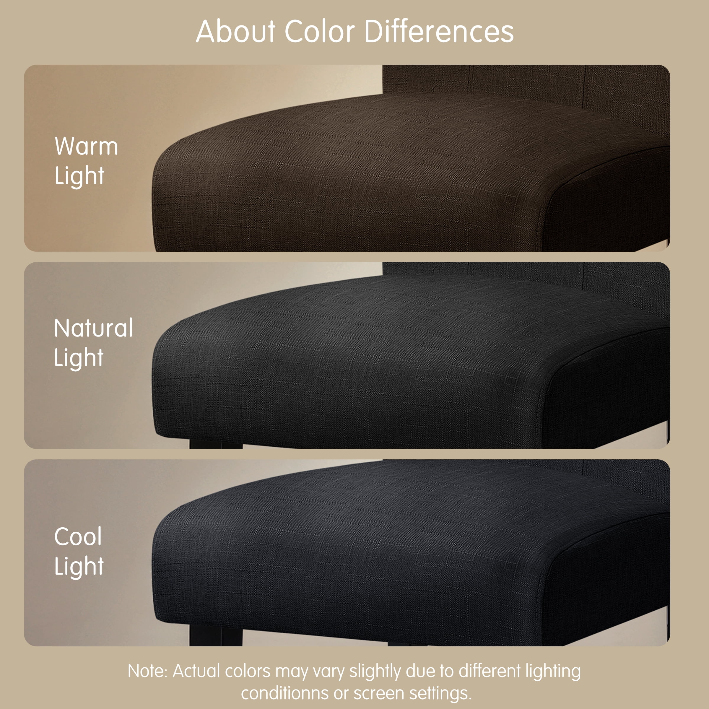 DyFun Linen Upholstered Dining Chairs Set of 2 for Kitchen Dining Room or Apartment Living, Black