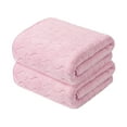 thumbnail image 2 of BGZLEU 2Pcs Microfiber Bath Towels, Ultra Soft, Super Absorbent and Fast Drying, No Fading Bathroom Towel Set for Sport, Travel, Fitness, SPA and Yoga (Coral Fleece - Pink, 30in x 14in), 2 of 8