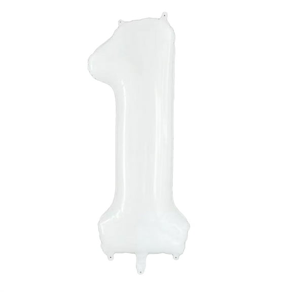 40in White Foil Number Balloon - Perfect for Celebrations