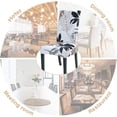 thumbnail image 4 of Dining Room Chair Covers Slipcovers Set of 4, Spandex Super Fit Stretch Removable Washable Kitchen Parsons Chair Covers Protector for Dining Room,Hotel,Ceremony, 4 of 6