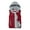 Wine Red, variant on Women Winter Vest Coat Hooded Color Matching Zipper Closure Drawstring Sleeveless Padded Thick Waterproof Windproof Soft Warm Lady Waistcoat