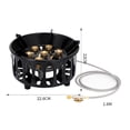thumbnail image 3 of Mosiee Réchaud de Camping 7 Cœurs 16800W Extérieur Coupe-Vent Réchaud Portable à Gaz, 3 of 8
