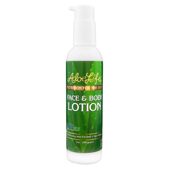 Aloe Life - Fórmula concentrada de loción facial y corporal que hidrata la piel seca Contiene antioxidantes, minerales y extractos de hierbas Agradable aroma a pomelo para todo tipo de piel Sin glut