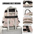 thumbnail image 4 of Fashion Quilted Backpack for Women Lightweight Travel Daypack Casual Bag for Shopping Travel Small White and Pink Flowers M, 4 of 7