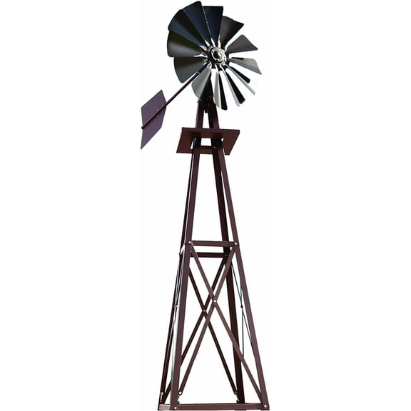 Small Bronze Powder Coated Backyard Windmill - 8' 3"
