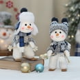 thumbnail image 3 of Eosunjian Christmas Snowman Doll Plush Toy Stuffed Snowman Figurine Xmas Ornaments for Home Decorations Tabletop Centerpieces Fireplace Party, 3 of 13