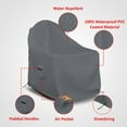 thumbnail image 3 of COVERS&ALL Adirondack Chair Cover, 12 Oz Waterproof UV & Weather Resistant All Season Protector, Outdoor Furniture Cover with Air Vent & Drawstrings (34" W x 40" D x 36" H, Grey), 3 of 6