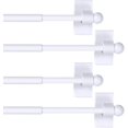 thumbnail image 1 of TRAHOO-4 Pack Magnetic Curtain Rods for Metal Doors Multi-Use Adjustable Rods Tool Free for Iron and Steel Place 1/2" Diameter, with Petite Ball Finials (9"-16", White), 1 of 4