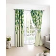 thumbnail image 3 of Country Leaves Blackout Curtains for Bedroom/Living Room, Thermal Insulated Kitchen Curtains, Green Leaf Branches Vine Botanical Rustic Grommet Darkening Window Treatment Drapes 42"x84"x2, 3 of 8