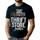 thumbnail image 1 of 1pc Thrift Store Junkie Geometric Pattern T-Shirt - 100% Cotton, Short Sleeve, Regular Fit, Knit Fabric, Machine Washable - Black, 1 of 6