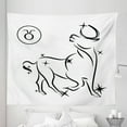 thumbnail image 1 of Zodiac Taurus Tapestry, Esoteric Composition with Abstract Bull Stars and Horoscope, Fabric Wall Hanging Decor for Bedroom Living Room Dorm, 5 Sizes, White and Black, by Ambesonne, 1 of 1