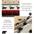 thumbnail image 4 of Jessy Home Rustic Bear Quilt Set King Black White Plaid Bedspread Microfiber Bedding, 4 of 8