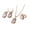 White, variant on Waterdrop Shiny Rhinestones Necklace Ring Earrings Women Jewelry Set-Dark Purple