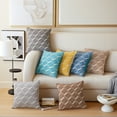 thumbnail image 5 of Unique Bargains 2 Packs Modern Geometric Throw Pillow Cover Grey 18" x 18", 5 of 6
