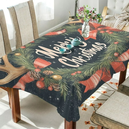 

BZSMCE Square Tablecloth Design Christmas Pattern Pattern Tableclothes