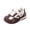 Brown, variant on Willtoo Boys Girls Hook and Loop Sneakers Soft Non Slip Comfy Walking Shoes Lightweight Trendy Easy To Put on and Take Off Trainers