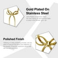 thumbnail image 3 of Gold Bow Herringbone Necklace - 18 Karat Gold Plated - Bow Jewelry - Ribbon Necklace- Gift For Her - Adjustable Herringbone Style Necklace, 3 of 4