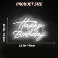 thumbnail image 4 of UPONRAY Happy Birthday Neon Sign for Wall Decor, Happy Birthday Led Sign for Backdrop, Dimmable USB Powered Birthday Sign for Biryhday Party Decoration(White), 4 of 6