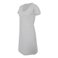 thumbnail image 2 of Lat Womens Fine Jersey Crossover V-Neck Coverup Dress,Heather,XX-Large/XXX-Large, 2 of 5