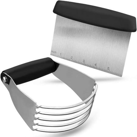 

Pastry Cutter Set Pastry Blender and Dough Scraper Professional Stainless Steel Dough Cutter/Blender Scraper Set for Kitchen Baking Tools