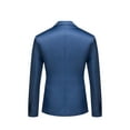 thumbnail image 3 of YODETEY Men'S England Solid Color High Quality Casual Single Breasted Suit Dark Blue XXL, 3 of 3