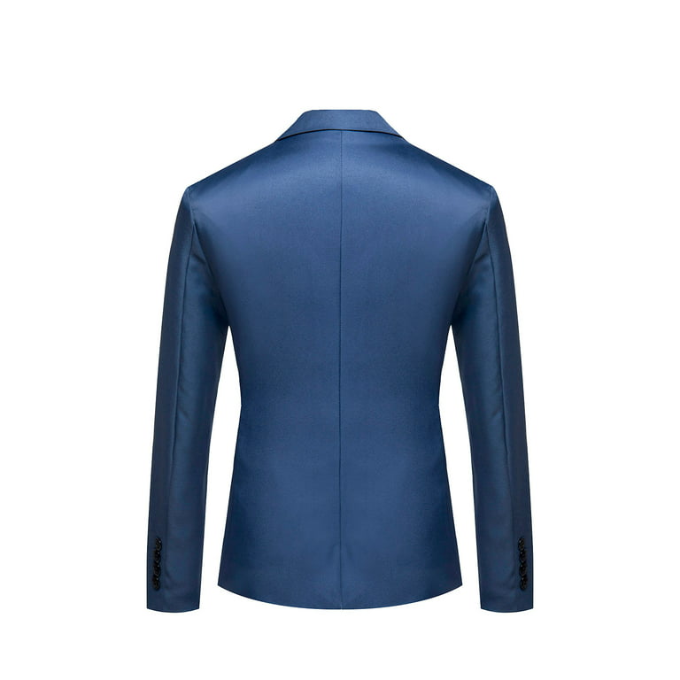 Men's Fashion, Solid Royal Blue Casual Blazer