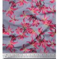 thumbnail image 1 of Soimoi Velvet Fabric Wildflower Floral Print Fabric by Yard 58 Inch Wide, 1 of 3