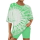 thumbnail image 2 of Conjunto de Pijama de las Mujeres de Manga Corta Sólida de Lechuga Y Pantalones Cortos de 2 Piezas de Poliéster, Pijama Suelto Casual para el Verano, 2 of 6
