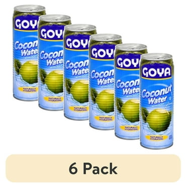(6 pack) GOYA Coconut Water with Pulp, 17.6 fl oz