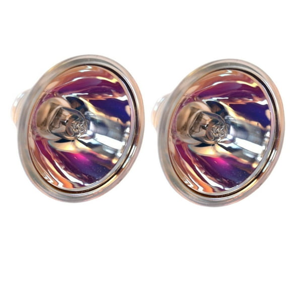 HQRP 2-Pack 12V 100W MR16 Shape GZ6.35 Bi-Pin Base Halogen Lamp Bulb for Sankyo Sound 700 / Dualux 1000H