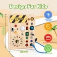 thumbnail image 5 of Sumsoltic Montessori Busy Board with LED Lights for 1+ Years, 5 of 7