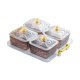 thumbnail image 2 of Platos para servir aperitivos de frutos secos, tarros para galletas y recipientes para condimentos para hoteles. Fumo gris 4 cuadrícula, 2 of 9